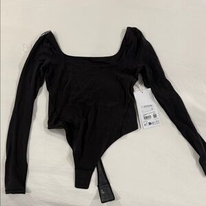 lululemon athletica Black Long Sleeve Bodysuit